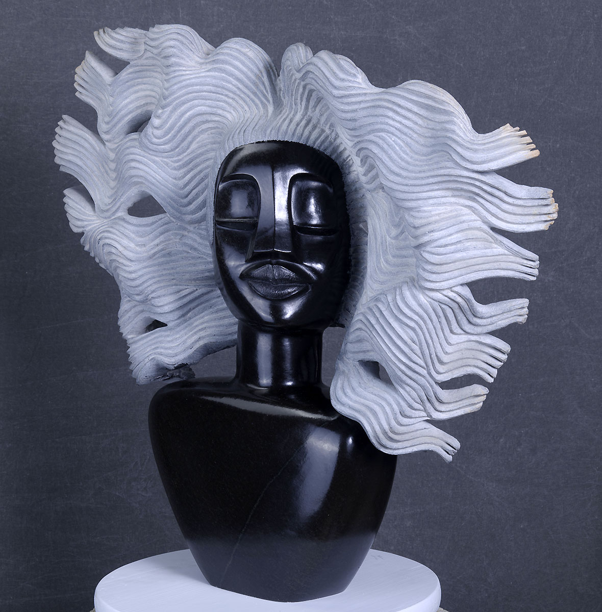 Womens Bust with Outflowing Hair