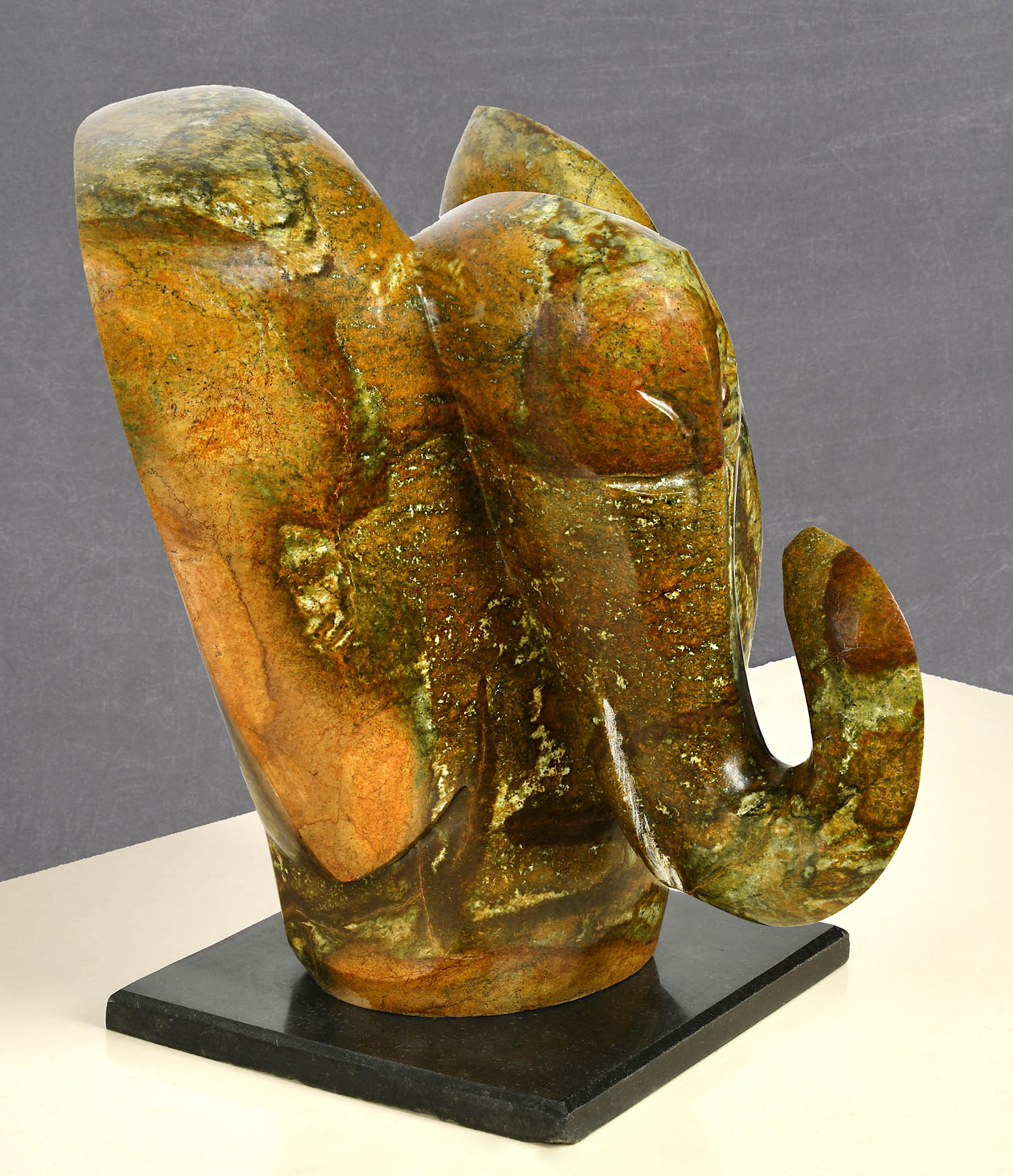 Abstract Elephant African Sculpture